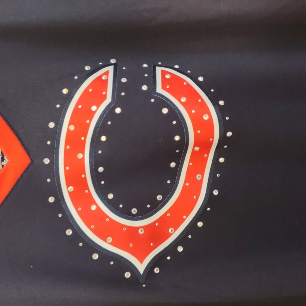 💕Majestic Chicago's Women Navy and Orange Women's Jersey Top - Picture 4 of 11